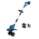 thumbnail image 2 of Cultivador eléctrico de mano, motocultor de jardín con eje ajustable, herramienta rotativa manual portátil para mezclar tierra, resiembra de césped, acero PP, adecuado 2 baterías de litio, 2 of 8