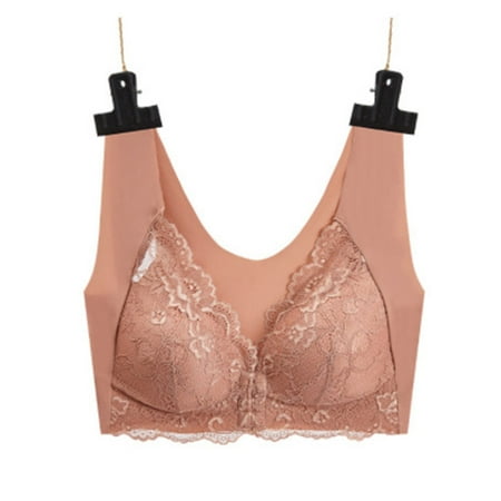 

Women Underwear Front Closure Comfortable and Breathable without Steel Ring Bra 2XL