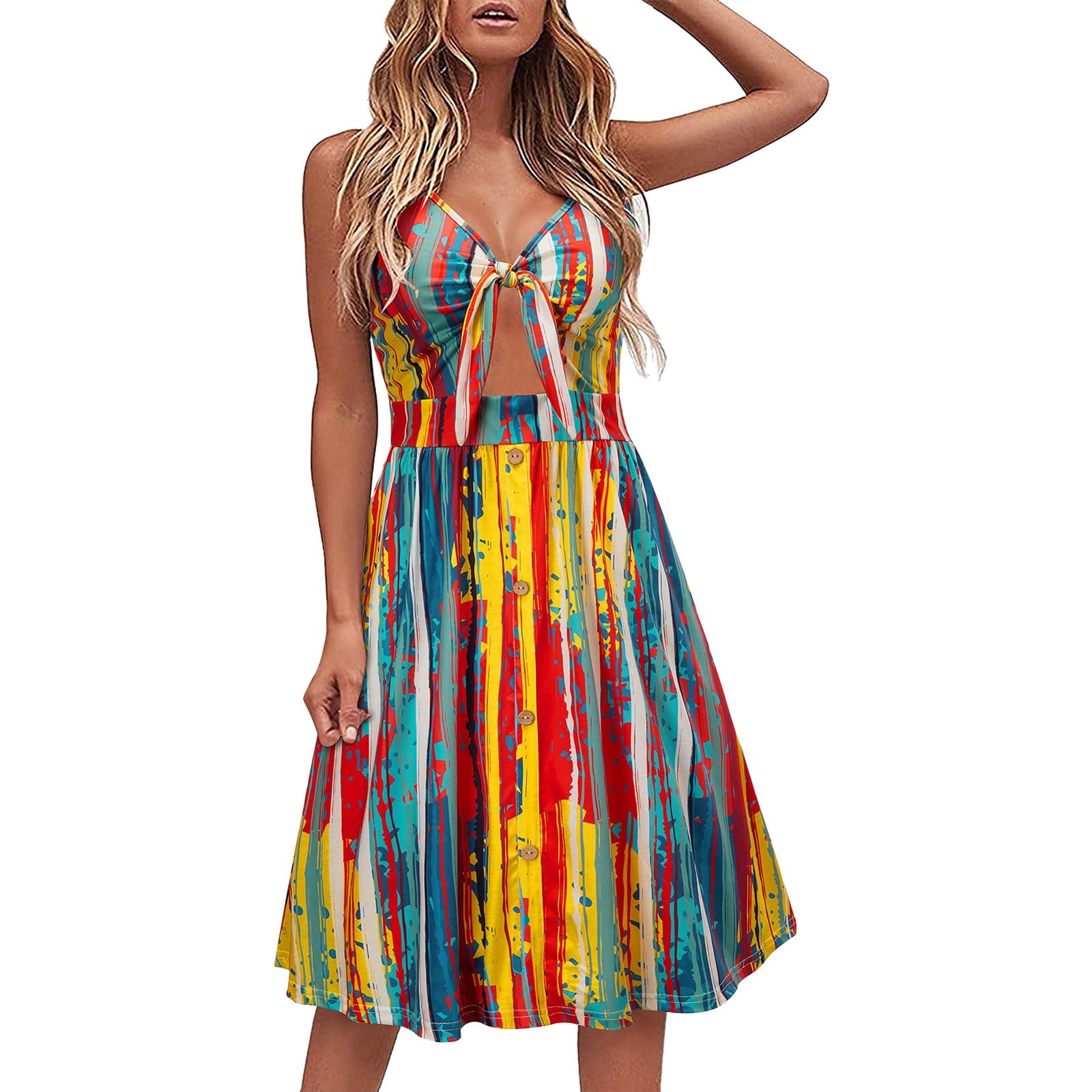 ASEIDFNSA Short Sleeve Summer Dress Misses Dresses Womens Floral