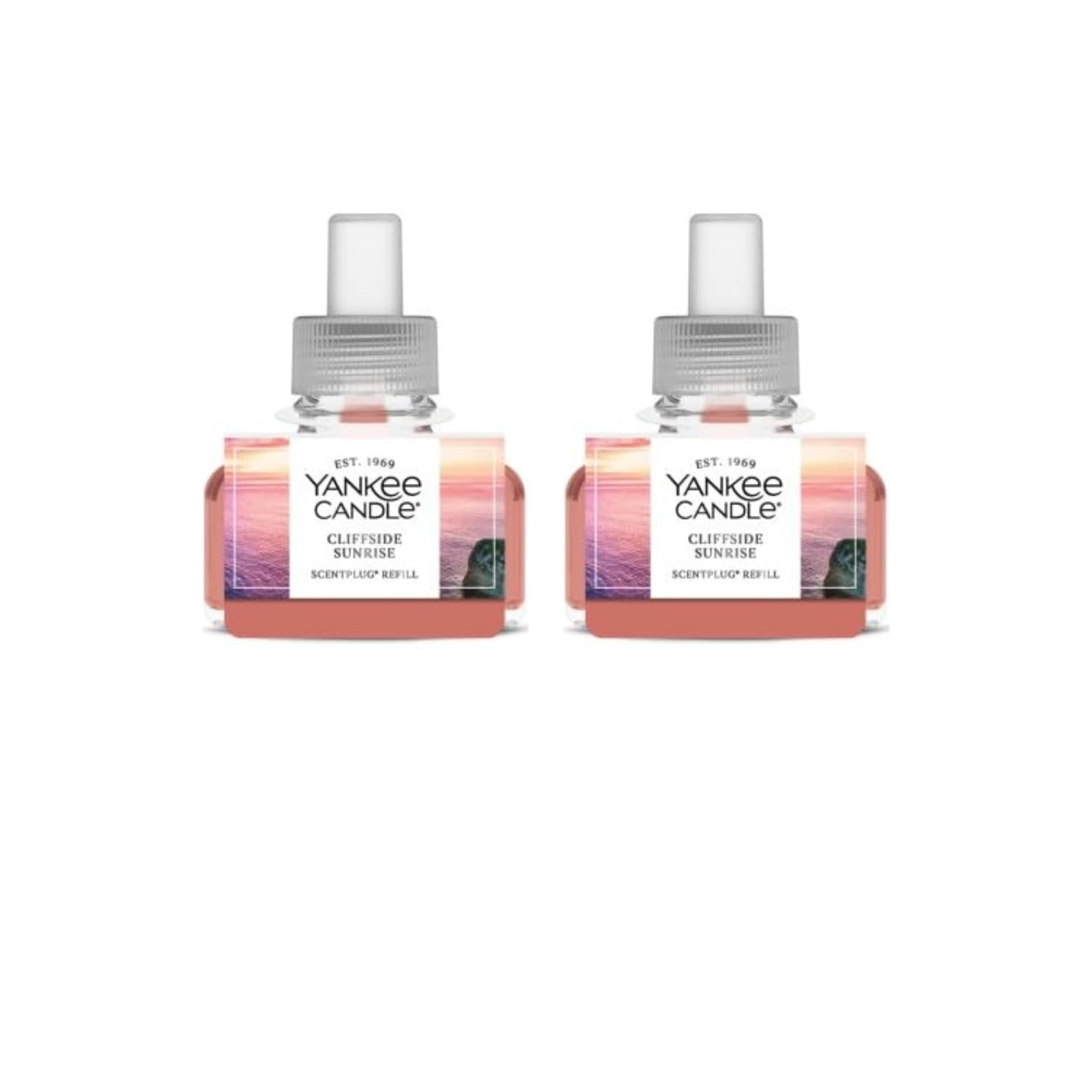 Yankee Candle Recharge de Bouchon de Parfum Cliffside Sunrise, Lot de 2