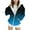 Blue, variant on SonxaHe Big Girls' Jacket Gradient Prints Fleece Zip Up Hooded Jacket Child Athletic Lightweight Warm Outerwear Jackets Blue,Sized 14-15