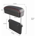 thumbnail image 4 of Car Armrest Box Adjustable Pad Refit Car Central Lift Storage Armres Organizer Box Arm Rest (Black red line), 4 of 5