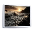 thumbnail image 2 of Designart "Sunlit Waves Beach Photo VII" Nautical & Beach Floater Framed Wall Decor, 2 of 7