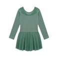 thumbnail image 5 of CHICTRY Girls Short Sleeves Tutu Ballet Dance Dress Gymnastic Training Leotard Green-A 130, 5 of 7