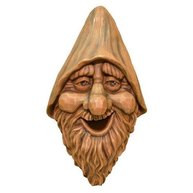 Wood Spirit rustic Old Man Face Hand Carved Cedar Bird House Birdhouse Happy 