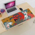 thumbnail image 2 of Japanese Koi Carp Fish Extended Large Gaming Mouse Pad Non Slip Rubber Base Mousepad Stitched Edges 31.5 X 11.8 Inch, 2 of 6