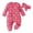 Hot Pink, variant on WEAIXIMIUNG Saint Patrick's Day Baby Girl Valentines Day Outfit Ruffle Heart Print Romper Wafle Jumpsuit Comng He Outfit 3-6 Months