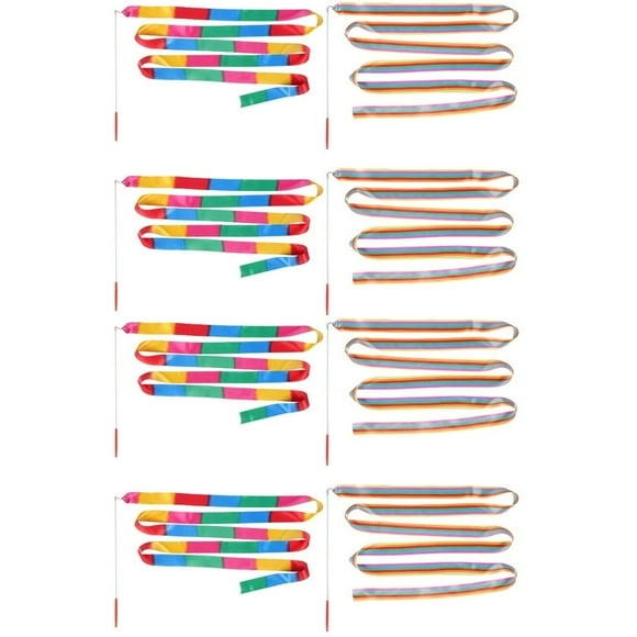 CHOK Ensemble de 2 Rubans de Gymnastique pour Enfants Rubans de Danse Accessoires Bâton Accessoires Enfant Tissu en Soie Abs