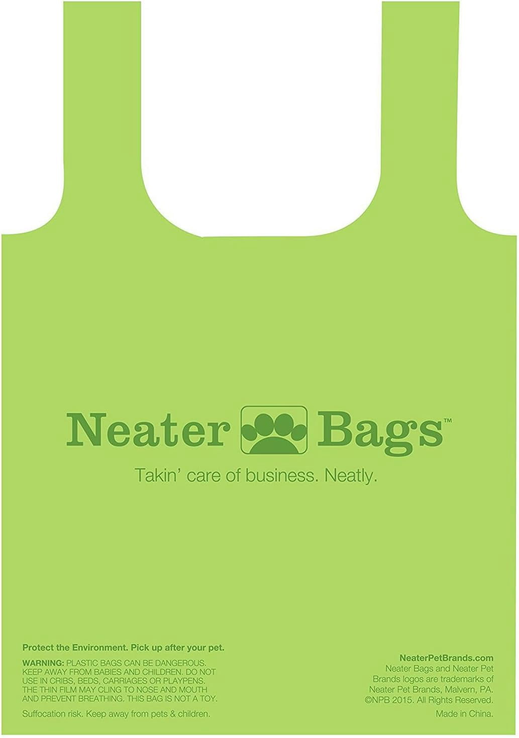 Neater Bags Dog Waste Bag, No Rolls to Fuss With - Dog Poop Bags Dispense One at a Time, Doggie Poop Bag with Easy-Tie Handles (180 Count)