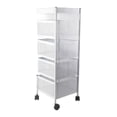 thumbnail image 4 of Estante de Almacenamiento Giratorio Sincero de Metal con Ruedas Cuadrado Blanco 4 Pisos, 4 of 10