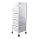 thumbnail image 4 of Estante de Almacenamiento Giratorio Sincero de Metal con Ruedas Cuadrado Blanco 4 Pisos, 4 of 10