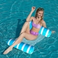 thumbnail image 6 of [Portable Beach Chair] Portable & Foldable Striped PVC Inflatable Beach Chair | Durable Pool Float Lounge for Adults, Party & Pool Accessory, 6 of 9
