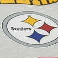 thumbnail image 4 of Men's Mitchell & Ness  Heather Gray Pittsburgh Steelers All Over Print Vintage Fleece Crewneck Sweatshirt, 4 of 7