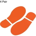 thumbnail image 3 of PATIKIL 8x3.3" Footprint Sticker, 4 Pairs PVC Shoes Floor Decal Sign for Class Decor Stair Guide, Orange, 3 of 6