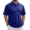 thumbnail image 2 of Mens Polo Shirts Short Sleeve Quick Dry Collared Shirt Lightweight Work Shirts with 3 Buttons L, 2 of 5