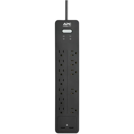 UPC: 0731304335962 | APC 12-Outlet Surge Protector Power Strip with USB Charging Ports  2160 Joules  SurgeArrest Home/Office (PH12U2)