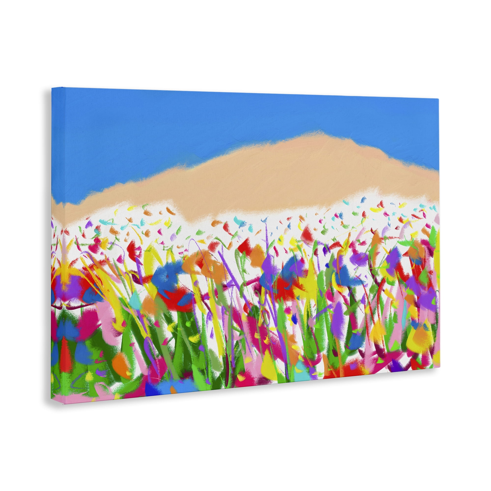 Stupell Industries Joyful Landscape Abstraction Landscape Painting Gallery Wrapped Canvas Art Print Wall Art, 36 x 24