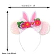 thumbnail image 3 of 2PC Easter Bunny Ears Headband Rabbit Ears Hairband Headpieces for Adults, 3 of 5