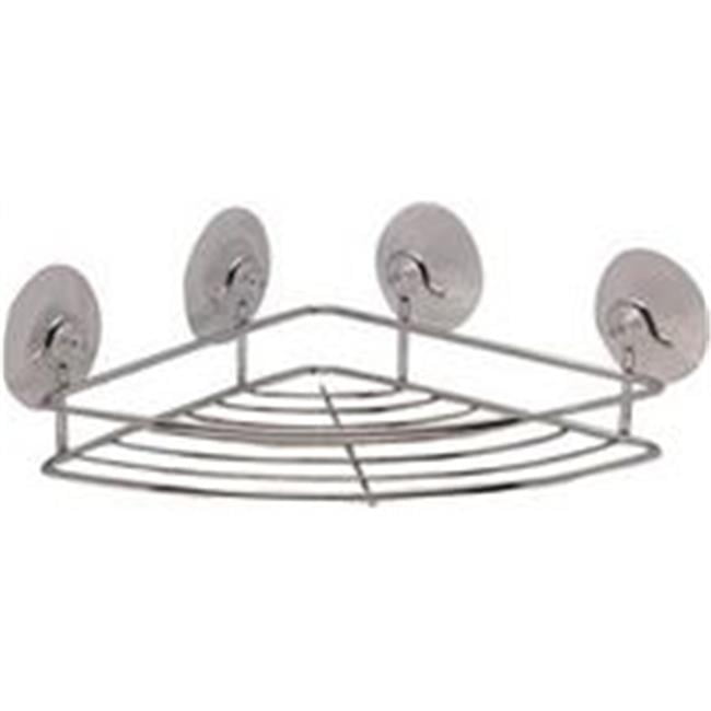 Shower Corner Shelves, Suction Cup, Polished Chrome