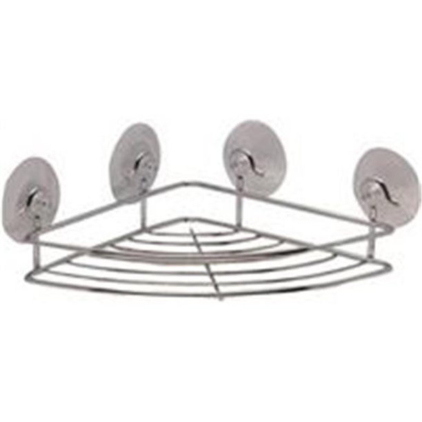 Shower Corner Shelves, Suction Cup, Polished Chrome