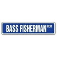 thumbnail image 1 of SignMission SS-Bass Fisherman 4 x 18 in. Bass Fisherman Street Sign, 1 of 4