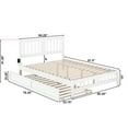 thumbnail image 7 of AFI Tahoe Queen Wood Platform Bed with Headboard Footboard & Twin-XL Trundle, White, 7 of 7