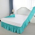 thumbnail image 4 of Unique Bargains Elastic Dust Ruffled Bed Skirt with 15" Drop Full Aqua Blue, 4 of 8