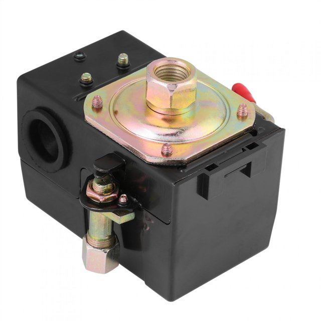 Fyydes Interrupteur de Pression, Interrupteur de Pression, 1 Pce Port Unique Interrupteur de Pression pour Compresseur d'Air 135-175PSI Usage Intensif 26Amps
