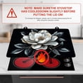 thumbnail image 3 of White floral Stove Top Cover for Home Decoration Kitchen Pad Non-Stick Washable Cooktop Covers Countertop Protector Keep Stove Clean 28"x20", 3 of 7