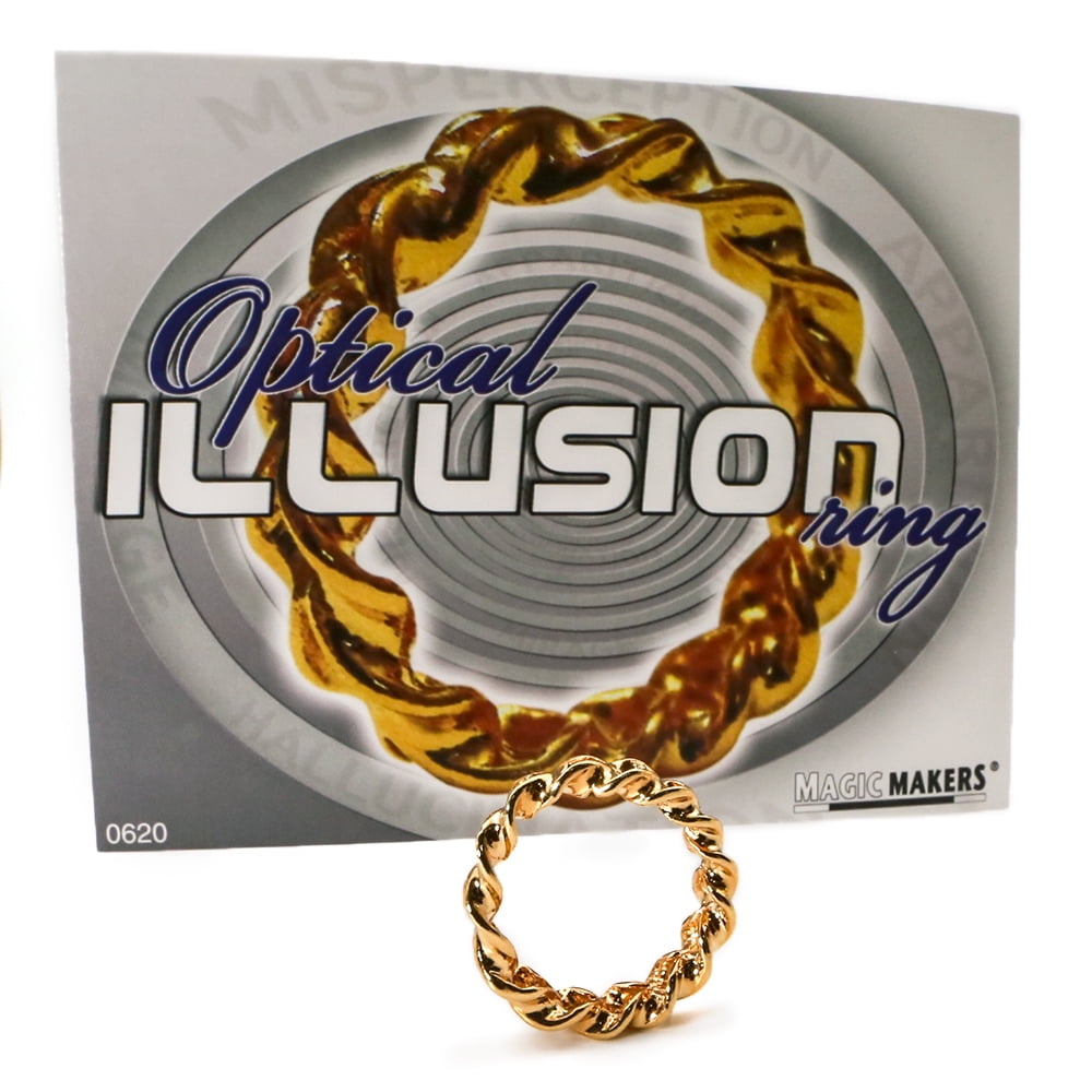 Optical Illusion Ring in Gold Baffling Magic Trick