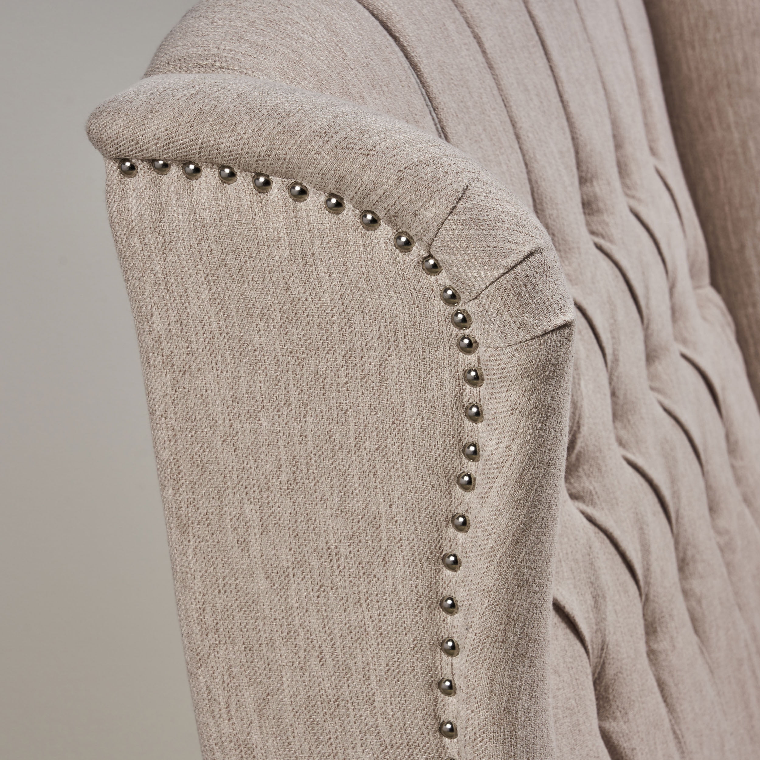 GDF Studio Dunham Contemporary Fabric Tufted Oversized Pushback Recliner, Beige and Dark Brown