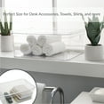 thumbnail image 4 of Simplify Medium Lidded Plastic Storage Bin Basket with Handles, Clear, 4 of 10