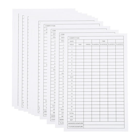 3 Pieces Quality Scorecard Cards Golf Yardage Pad Pub