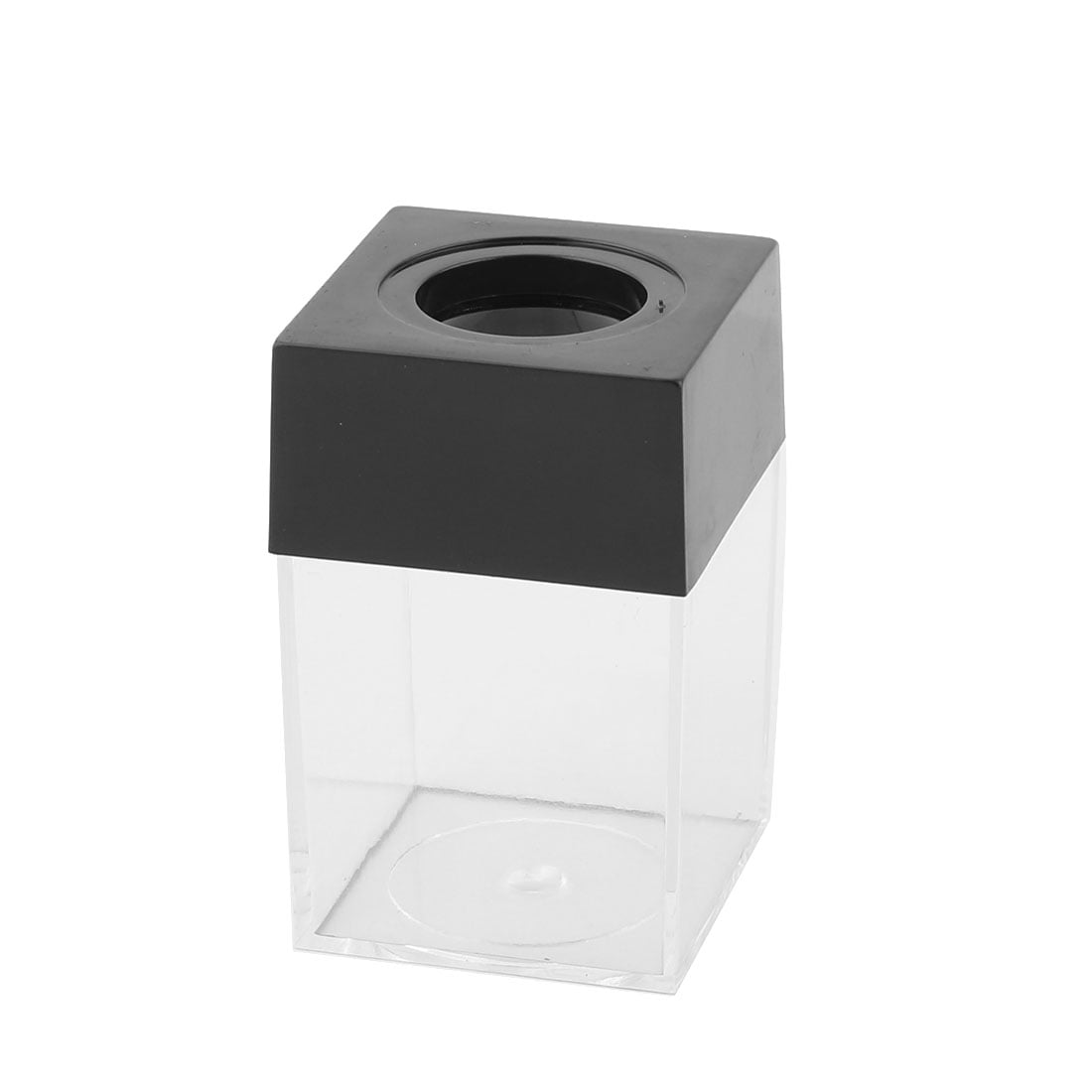 Office Home Plastic Square Shaped Paper Clip Dispenser Box Case