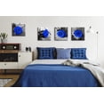 thumbnail image 2 of Blue Canvas Wall Art Framed,Royal Blue Rose Pictures and Gray Print Flora Painting Decor Bedroom Modern Valentine'S Day Flower Aesthetics Contemporary Artwork Bathroom Home Decorations, 2 of 6