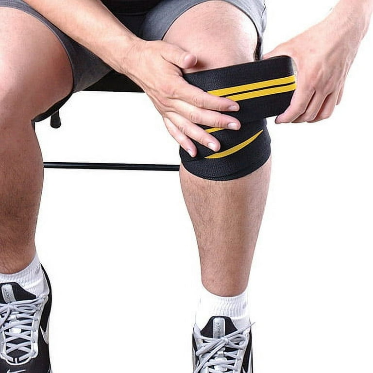 ウエイトトレーニング Knee wraps yellow Golds Gym Black and Yellow Knee Wraps, Pair - Walmart.com
