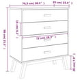 thumbnail image 4 of vidaXL Drawer Cabinet OLDEN Brown Solid Wood Pine, 4 of 5