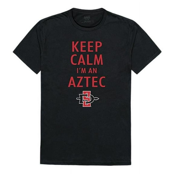 W Republic Apparel 523-177-E27-03 San Diego State University Keep Calm T-Shirt for Men - Black, Large