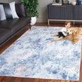 thumbnail image 5 of SAFAVIEH Santa Monica Kayley Abstract Polyester Area Rug, Ivory/Dark Blue, 6' x 6' Square, 5 of 13