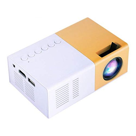 Proyector LCD ASHATA HD Portátil Mini Multimedia 1500 LM Brillo 30000 Horas para Interior Home Cinem