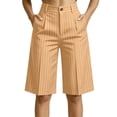 thumbnail image 2 of jjayotai Shorts for Women High Waist Pleated Shorts Wide Leg Loose Fitted Striped Short Summer Business Casual Shorts with Pockets, 2 of 6