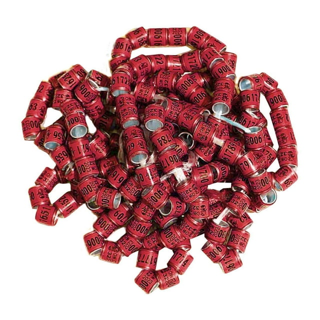 ruzhgo 50x 2023 Pigeon Leg Rings Bird Foot Bands for Bantam Finch Canary Brown