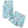 thumbnail image 1 of Pyjama Mignon pour Femme, Dessin Animé, Décontracté, Ensemble de Sommeil 2 Pcs, Tenue de Nuit, 1 of 6