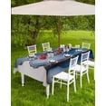 thumbnail image 4 of Fsddascl Marble Navy Blue Outdoor Tablecloth - 60x84 Inch Rectangle Dining Table Cover, Modern Ink Painted Artwork Waterproof Outdoor Table Cloth with Umbrella Hole & Zipper for Picnic/Patio/Party, 4 of 7