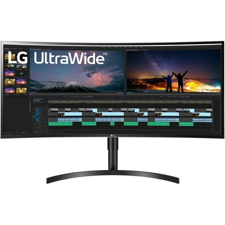 LG - 38” UltraWide Curved WQHD+ IPS HDR10 Monitor (HDMI) - Black