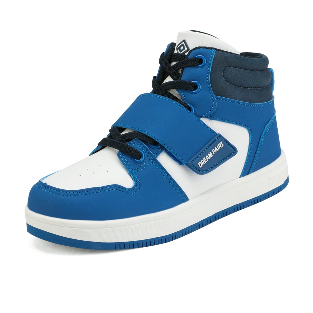 Dream Pairs DREAM PAIRS Boys Girls White Royal Blue High Top Sneaker