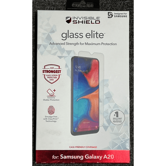 ZAGG InvisibleShield Glass Elite Screen Protector for Samsung Galaxy A20 - Clear