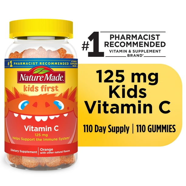 Nature Made Kids First Vitamin C Gummies, Dietary Supplement for Immune
