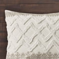 thumbnail image 5 of Farmhouse Bedding Sets 3Piece Cotton Comforter with Chenille Tufting Taupe Full/Queen, 5 of 10
