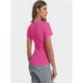 thumbnail image 6 of Women's T Shirts Short Sleeve Scoop Neck Basic Going Out Tops Fashion Slim Fit Tee, 6 of 6